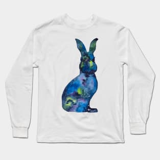 Galaxy Snowshoe Hare Long Sleeve T-Shirt